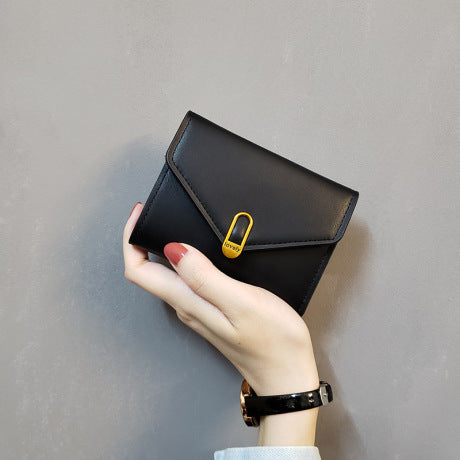 New Instagram Style: "LOVE" Series — Western-Inspired, Minimalist Women's Wallet. Compact Tri-Fold Design: Small Purse, Coin Pouch, Card Holder, and Leather Wallet.